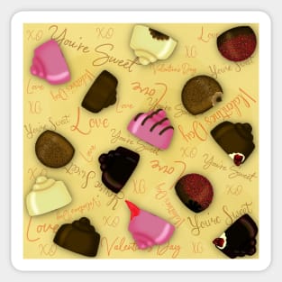Sweet Valentine - Valentine's Day Candy Pattern Sticker